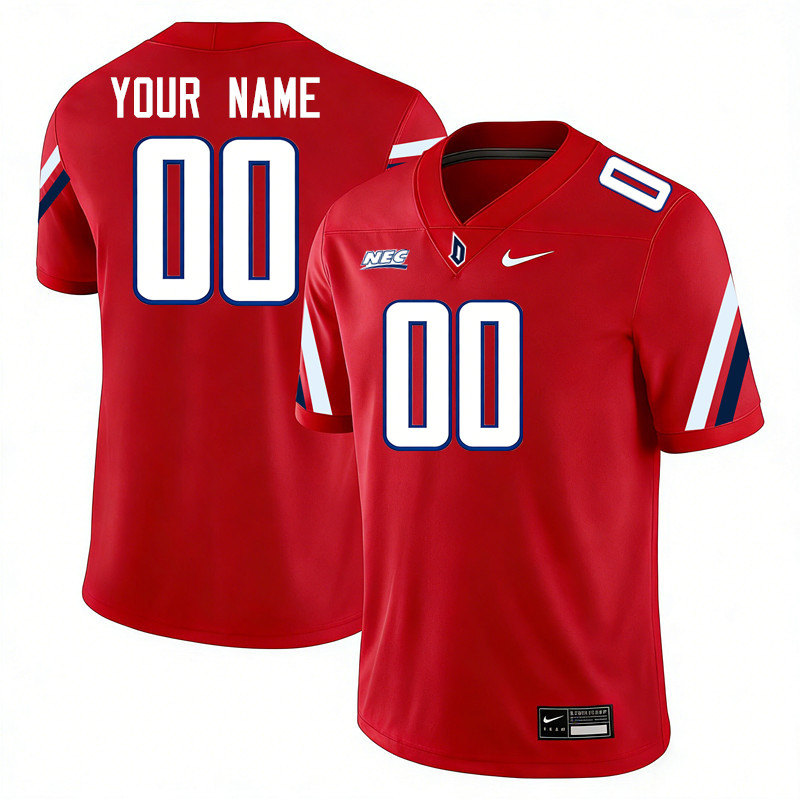 Custom Duquesne Dukes Name And Number Football Jerseys-Red